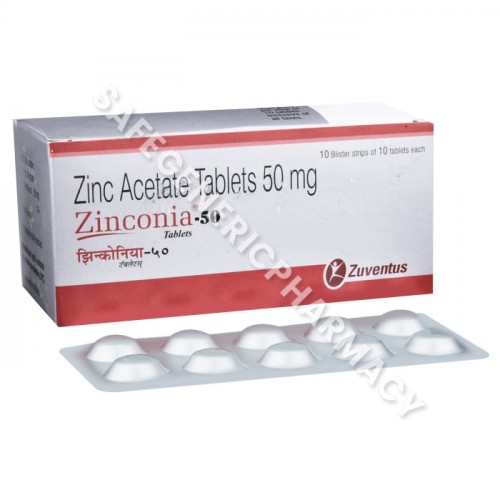 Buy Zinc Acetate 50mg (Zinconia) online at Trusted Online Pharmacy (SGP)